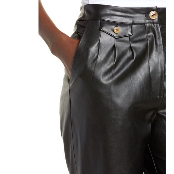 Blank NYC Faux Leather Pleated Trousers - Picture 4 of 15